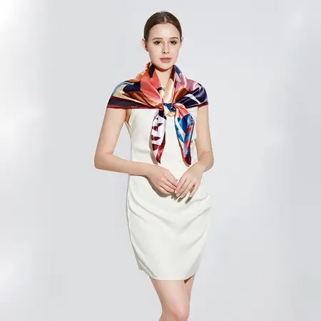 Floral Scarf Shawl – 90 × 90 cm