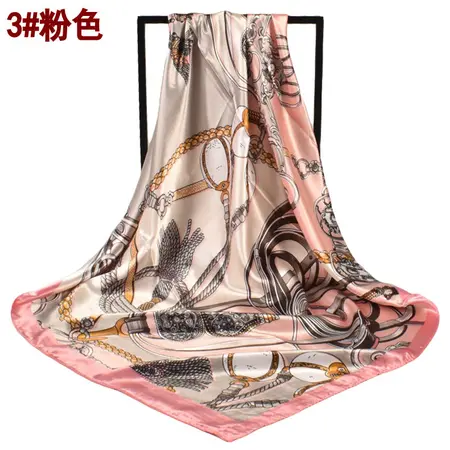 Silk Floral Vintage Scarf Shawl – 90 × 90 cm detail