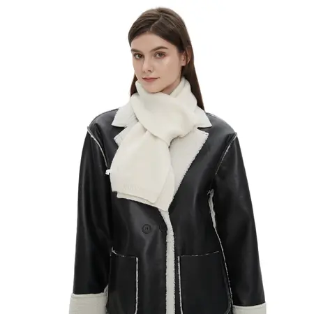Unisex Solid Color Knit Scarf – 155 × 18 cm