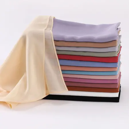 Chiffon Solid Color Hijab detail