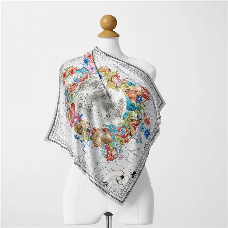Printed Scarf Shawl – 53 × 53 cm detail