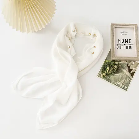 Chiffon Floral Headscarf – 80 × 180cm detail