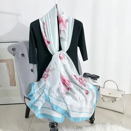 Silk Printed Lightweight Scarf Shawl