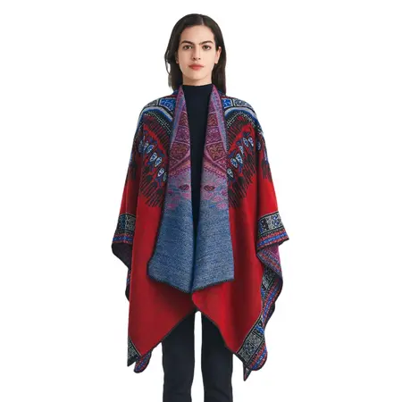 Women's Faux Cashmere Scarf Shawl – 150 × 130 cm detail