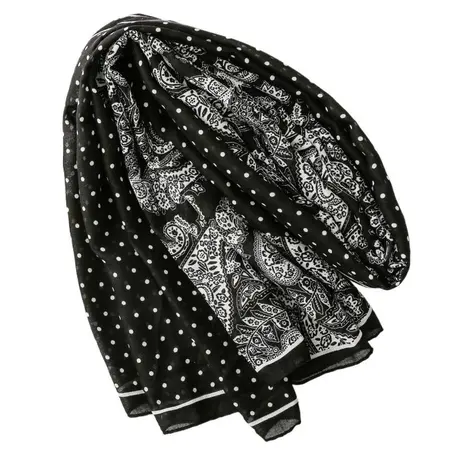 Women's Polka Dot Scarf Shawl – 180 × 90 cm detail