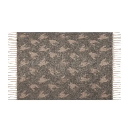 Houndstooth Jacquard Fringed Scarf Shawl – 165 × 125 cm + 12 cm fringe detail