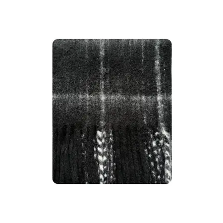 Women's 20% Wool Blend Plaid Scarf – 220 × 30 cm detail