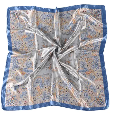 Silk Floral Scarf Shawl – 90 × 90 cm detail