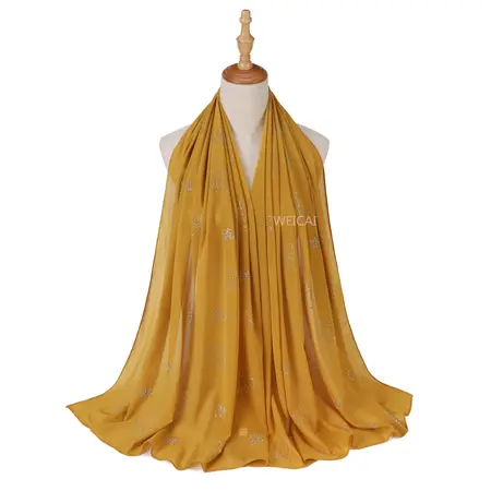 Chiffon Floral Scarf Shawl detail