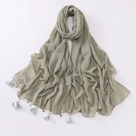 Chiffon Floral Headscarf detail