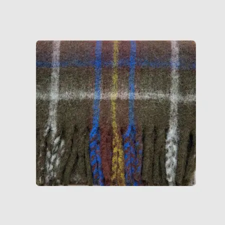 Women's Wool Blend Plaid Scarf Shawl – 220 × 40 cm detail