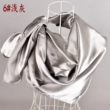 Women's Silk Solid Color Scarf Shawl – 90 × 90 cm detail