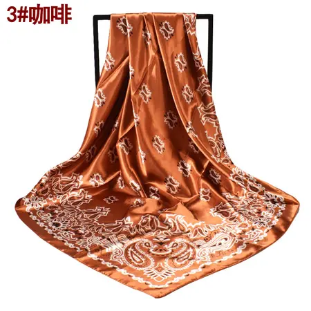 Silk Floral Scarf Shawl – 90 × 90 cm detail