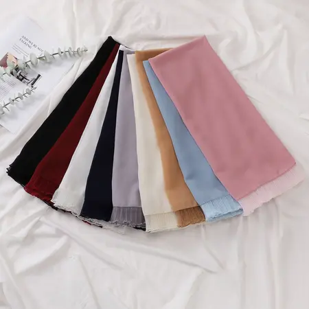 Chiffon Solid Color Hijab detail