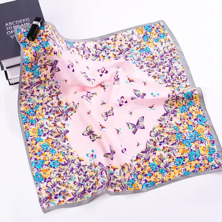 Floral Printed Scarf Shawl – 60 × 60 cm detail