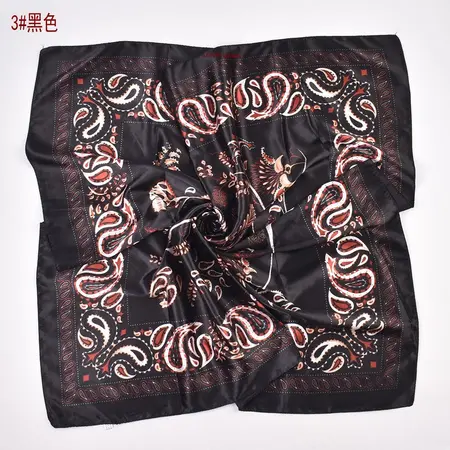 Women's Silk Floral Vintage Scarf Shawl – 90 × 90 cm detail