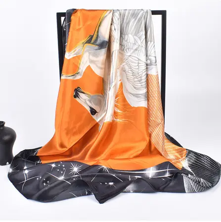 Printed Scarf Shawl – 90 × 90 cm detail
