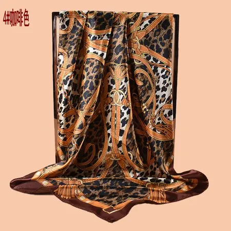 Leopard Print Printed Scarf Shawl – 90 × 90 cm detail