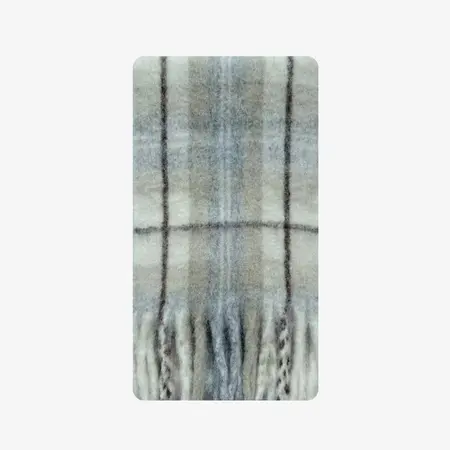 Women's Wool Blend Plaid Scarf Shawl – 220 × 30 cm detail