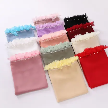 Chiffon Floral Hijab detail