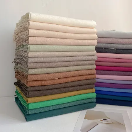 Women's Faux Cashmere Solid Color Scarf Shawl – 65 × 200 cm detail