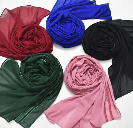 Chiffon Solid Color Hijab detail