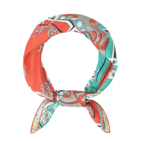 Silk Reversible Printed Lightweight Headscarf detail