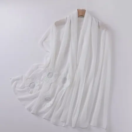 Chiffon Pleated Headscarf detail