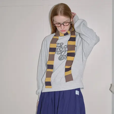 Colorblock Striped Knit Scarf Shawl – 160 × 6.5 cm detail