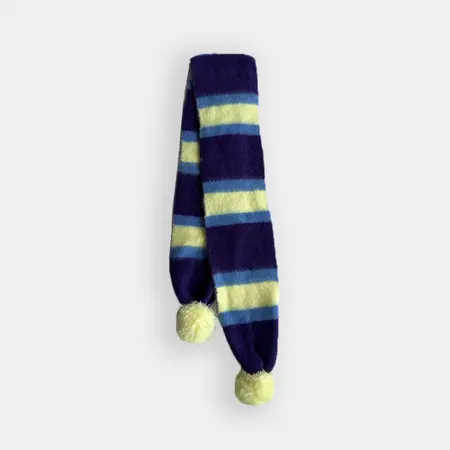 Women's Wool Blend Striped Knit Brushed Scarf Shawl – 145 × 15 cm detail