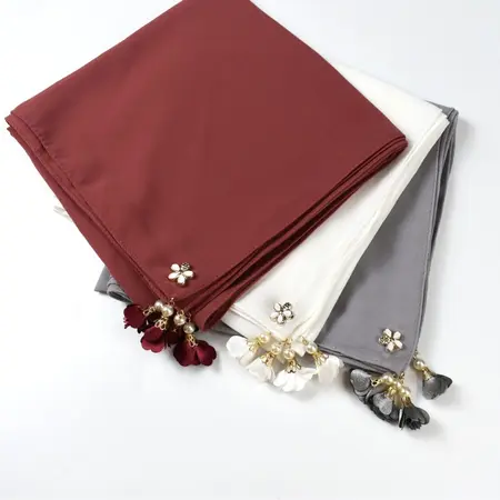 Chiffon Solid Color Hijab detail