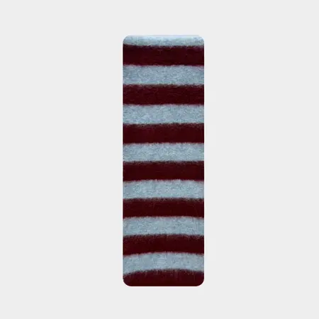 Women's Wool Blend Striped Knit Brushed Scarf Shawl – 180 × 13 cm detail