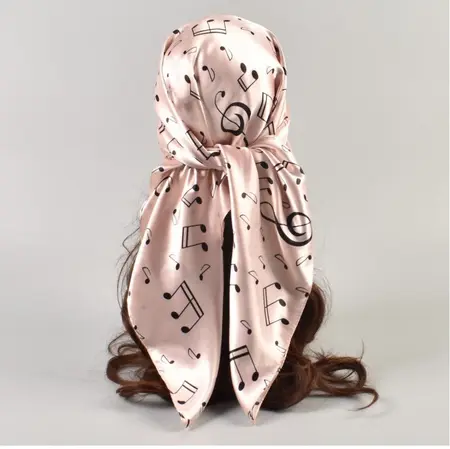 Silk Scarf Shawl – 90 × 90 cm detail