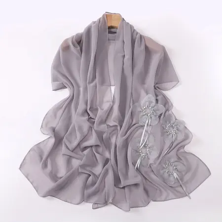 Chiffon Floral Hijab detail