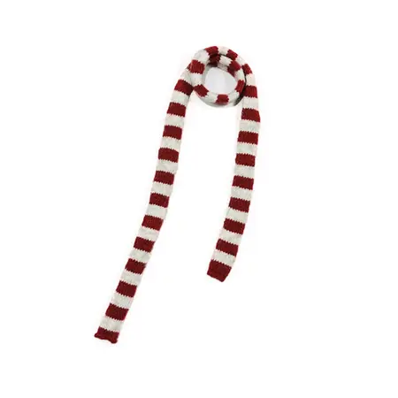 Women's Wool Blend Striped Ribbed Knit Knit Scarf Shawl – 140 × 5 cm detail