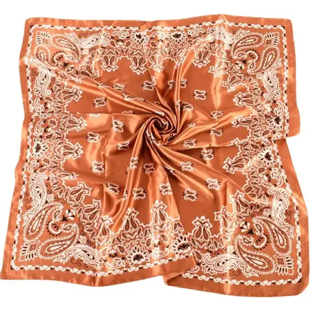 Silk Floral Paisley Scarf Shawl – 90 × 90 cm detail
