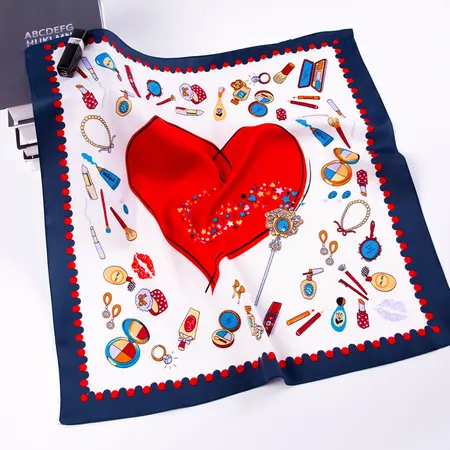 Printed Scarf Shawl – 60 × 60 cm detail
