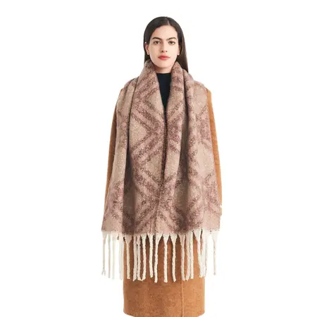 Plaid Jacquard Scarf Shawl detail