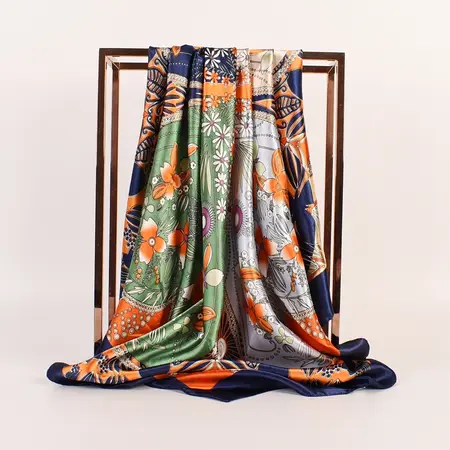 Women's Floral Printed Scarf Shawl – 90 × 90 cm detail