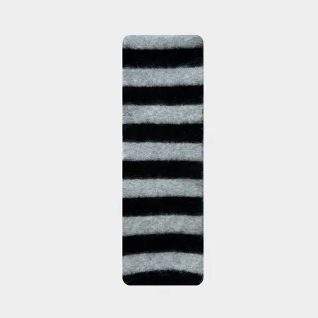 Women's Wool Blend Striped Knit Brushed Scarf Shawl – 180 × 13 cm detail