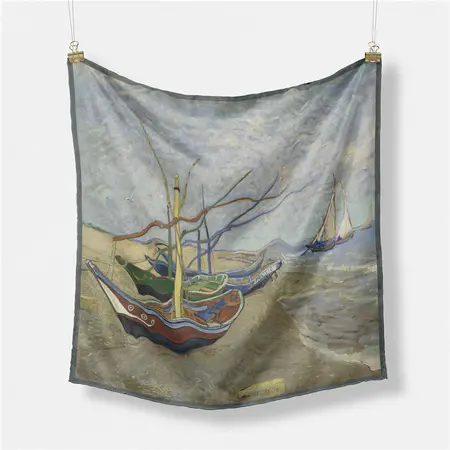 Silk Scarf Shawl – 53 × 53 cm detail