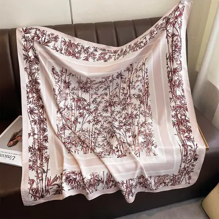 Women's Printed Scarf Shawl – 90 × 90 cm detail
