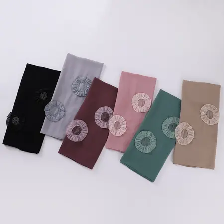 Chiffon Pleated Headscarf detail