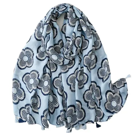 Floral Fringed Scarf Shawl – 180 × 88 cm detail