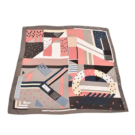Silk Polka Dot Printed Scarf Shawl – 90 × 90 cm detail