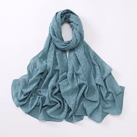Chiffon Leopard Print Printed Hijab detail