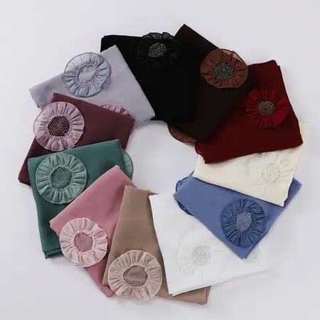 Chiffon Pleated Headscarf detail