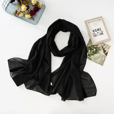 Chiffon Solid Color Hijab detail