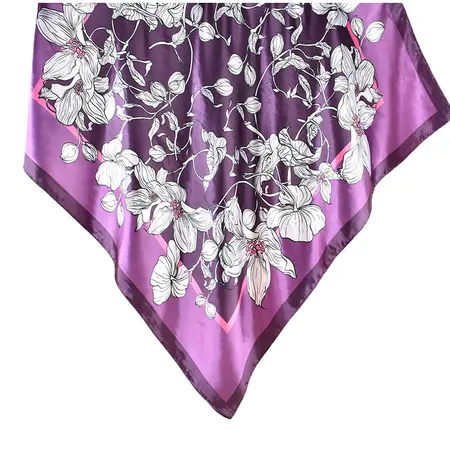 Silk Vintage Lightweight Scarf Shawl – 90 × 90 cm detail