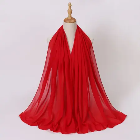 Chiffon Solid Color Hijab detail